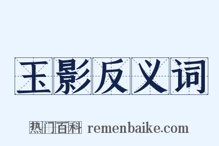 玉影反义词是什么意思的图片